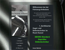 Tablet Screenshot of fahrzeug-ambulanz.de